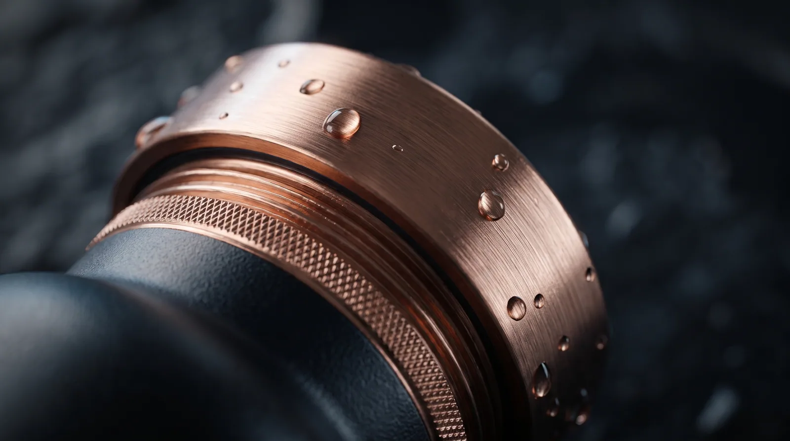 Macro detail of a fictional product held as the story's subject