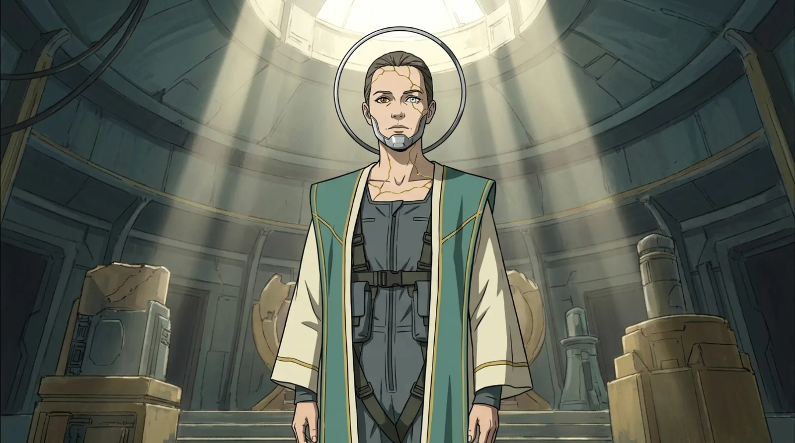 Ilyas Vetch, int. orbital shrine - day